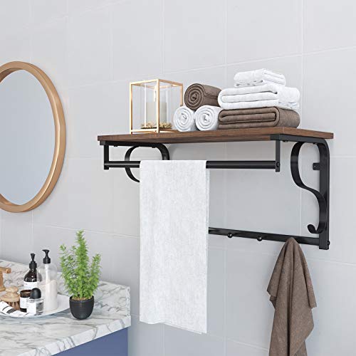 VASAGLE Coat Rack Wall Mount With Shelf ULCR11BX - Image 4
