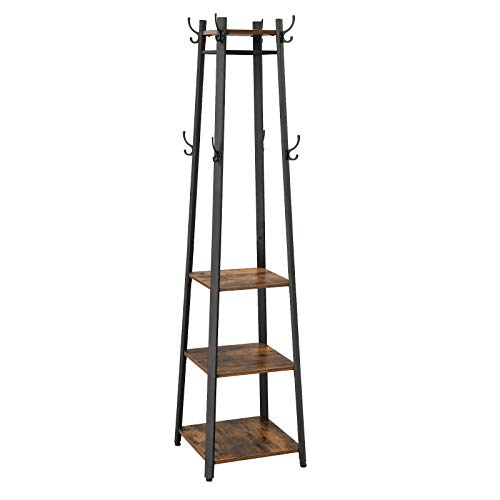 VASAGLE Coat Rack With Shelves & 3-Tier Shoe Bench (ULCR80X) - Image 2
