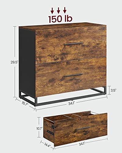VASAGLE Lateral File Cabinet, Home Office Printer Stand - Image 3
