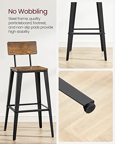 VASAGLE Set Of 2 Tall Bar Stools ULBC078B01 - Image 4