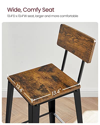 VASAGLE Set Of 2 Tall Bar Stools ULBC078B01 - Image 5
