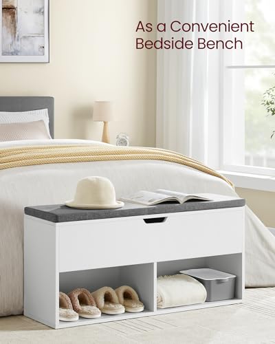 VASAGLE Shoe Bench With Cushion And Storage - Image 4