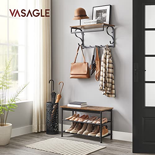 VASAGLE Shoe Rack Bench With Storage ULHS100B01 - Image 2