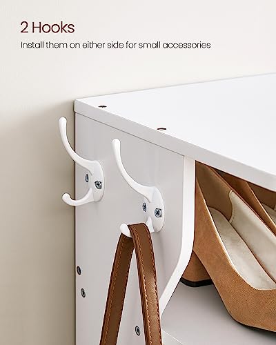 VASAGLE Shoe Rack Bundle With Coat Rack ULBS200T14 URCR04WT - Image 3