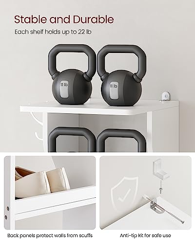 VASAGLE Shoe Rack Bundle With Coat Rack ULBS200T14 URCR04WT - Image 4