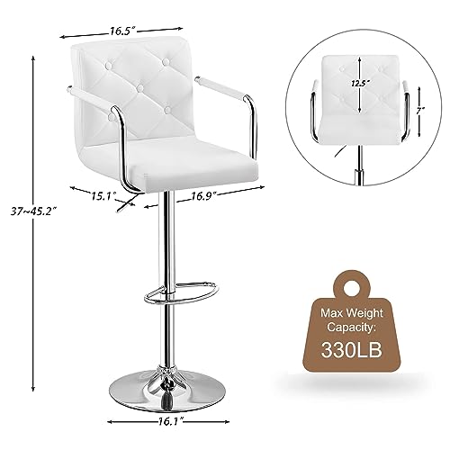 VECELO Adjustable Bar Stools Set Of 4 - Image 3