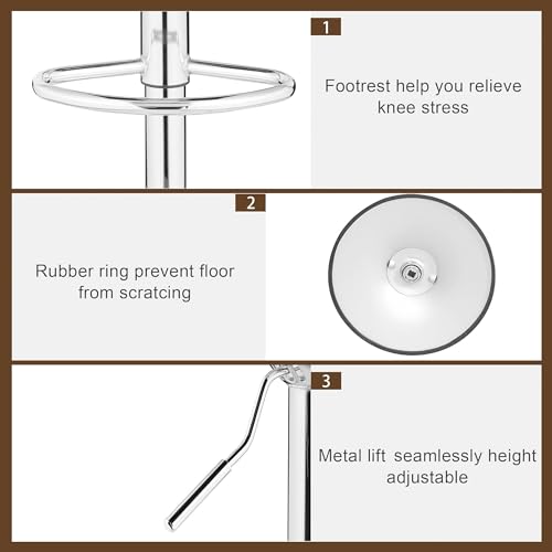 VECELO Adjustable Bar Stools Set Of 4 - Image 5