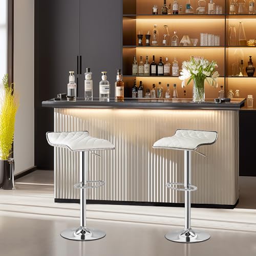VECELO Bar Stools Set, Adjustable Bar Stools - Image 3