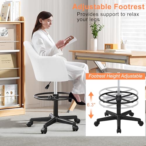 VECELO Drafting Chair With Lumbar Support - Image 3
