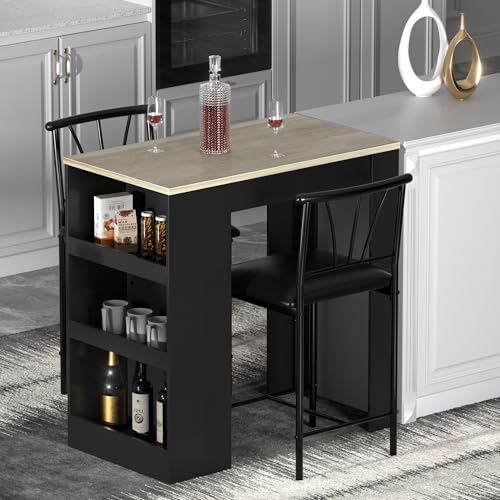 VECELO Small Bar Table And Chairs Set - Image 2