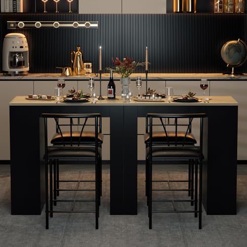 VECELO Small Bar Table And Chairs Set - Image 5