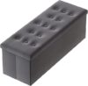 PRANDOM Velvet Folding Storage Ottoman Foot Stool