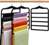 SHUKEEKA Velvet Pants Hangers, 5 Tier Organizer