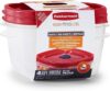 Rubbermaid Vented Lids Food Storage Containers, 5-Cup