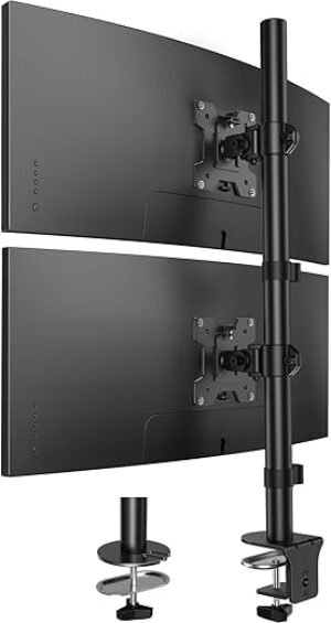HUANUO Vertical Dual Monitor Mount, Stacked