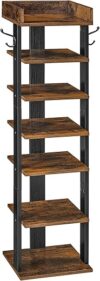 HOOBRO Vertical Shoe Rack, 7 Tier Wooden Organizer
