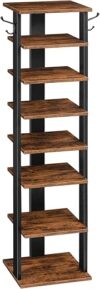 HOOBRO Vertical Shoe Rack, 8 Tier Organizer, Rustic Brown BF07XJ01G1