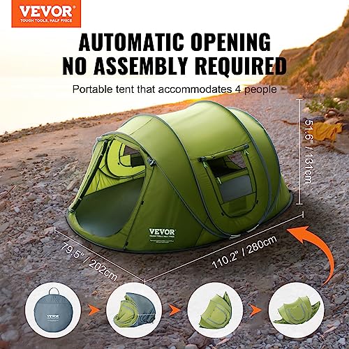 VEVOR Camping Tent 9.2 x 6.6 ft, 4-Person - Image 2