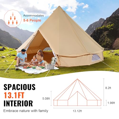 VEVOR Canvas Yurt Tent, 4 Seasons Camping - Image 3