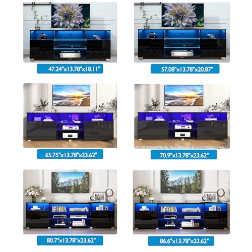 Vinctik 6&Fox LED TV Stand With Adjustable Shelves - Image 3