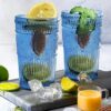 Loivttvv Vintage Blue Highball Glasses Set
