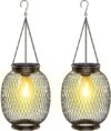 Collasis Vintage Solar Hanging Lanterns Outdoor Decor