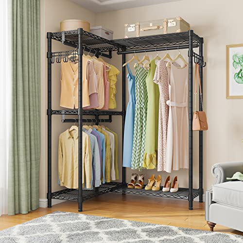 VIPEK L Shaped Freestanding Wardrobe Closet Rack - Image 2