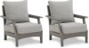 Signature Design by Ashley Visola Patio HDPE Cushioned Lounge Chair, Gray