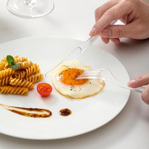 VITEVER Heavy Duty Clear Plastic Silverware Set - Image 4