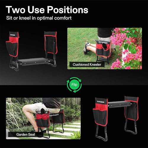 VIVOSUN Garden Kneeler And Seat, Foldable Stool - Image 3