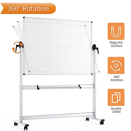 VIZ-PRO Double-Sided Mobile Whiteboard, 48 x 36 Inches - Image 4