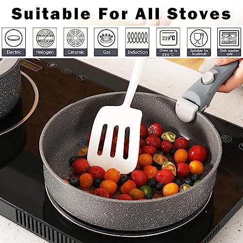 vkoocy Gray Non Stick Pot And Pan Set - Image 5