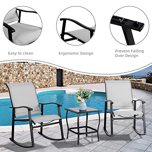 Vongrasig 3 Piece Outdoor Rocking Bistro Set - Image 3