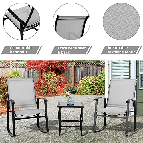 Vongrasig 3 Piece Outdoor Rocking Bistro Set - Image 4