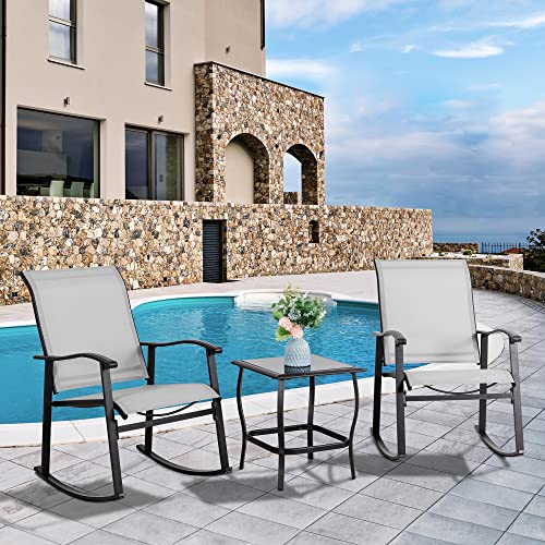 Vongrasig 3 Piece Outdoor Rocking Bistro Set - Image 2