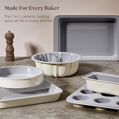 VONIKI Ceramic Nonstick Bakeware Set - 7 PCS - Image 4