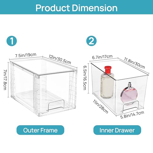 Vtopmart Large Stackable Acrylic Storage Drawers - Image 3