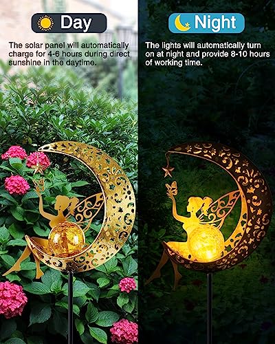 Vuees Fairy Moon Figurine Light Stake - Image 4