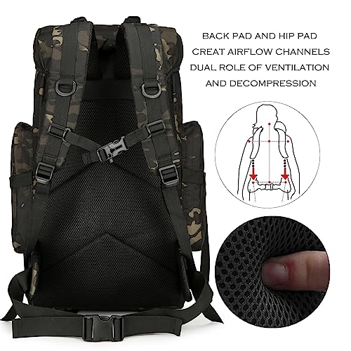 W WINTMING 45L Hiking Backpack Molle Military - Image 4