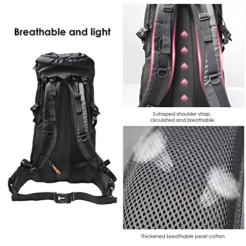 W WINTMING 75L Hiking Backpack Waterproof With Rain Cover - Image 4