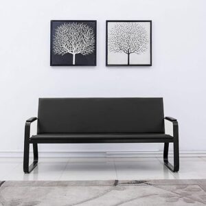 wonline Waiting Room Chair With Armrest PU Leather