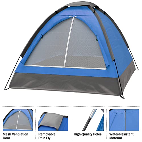 Wakeman 2 Person Lightweight Dome Tent (Blue) - Image 3