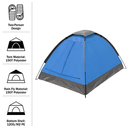 Wakeman 2 Person Lightweight Dome Tent (Blue) - Image 4