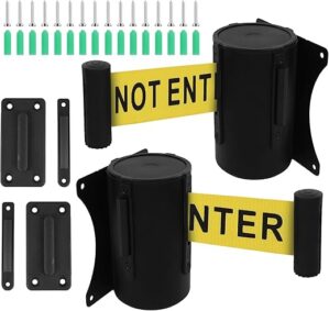 TrreZON Wall Mount Retractable Belt Barrier 2-Pack