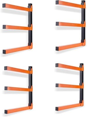 Ultrawall Wall Mount Wood Organizer Rack, 4 Pack