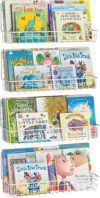 X-cosrack Wall Mounted Kids Bookshelf, Set Of 4