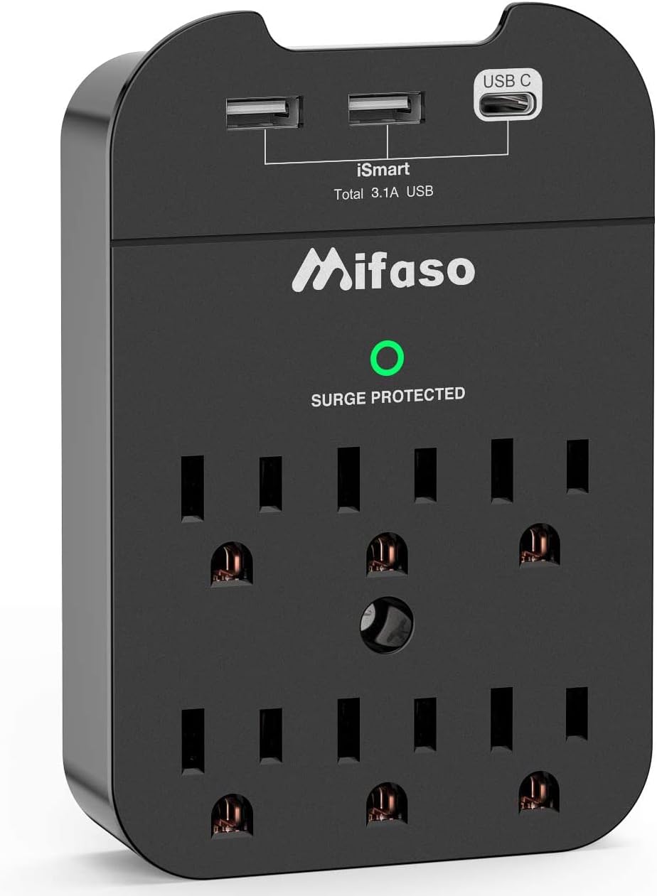 Mifaso Wall Outlet Extender Surge Protector