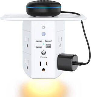 Mifaso Wall Outlet Extender With Shelf