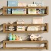 TidyCorner Walnut Brown Multi-Use Wall Shelves