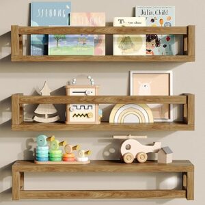 TidyCorner Walnut Brown Multi-Use Wall Shelves